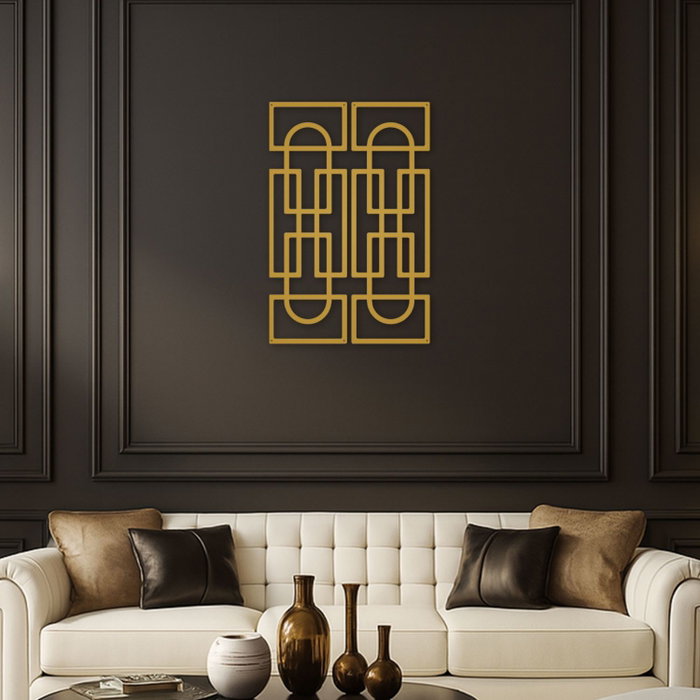 Wallity Echo Forms Juego de 2 Accesorios de Pared de Metal - Dorado Wallity Echo Forms Juego de 2 Accesorios de Pared de Metal - Dorado